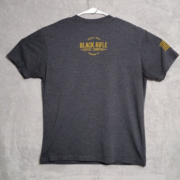 Black Rifle Coffee Co T-Shirt Mens Size Medium Gray‎ Logo Short Sleeve Tee - Picture 4 of 9